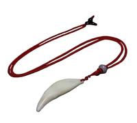 ZFHTJEKNCS Man Brave Wolf Tooth Necklace Pendant Choker Ethnic style Big size tooth Wild accessories Fashion Red rope