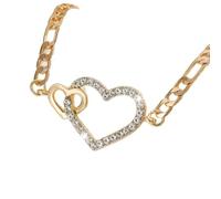 ZFHTJEKNCS Meli Niche Style Baby's Breath Cutout Heart Collarbone Necklace Women's High-End Feel Close-to-Neck