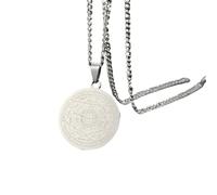 ZFHTJEKNCS Men Necklace,Seal of the Seven Archangels Necklaces,Stainless Steel The, Amulet Pendants