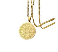 ZFHTJEKNCS Men Necklaces, Seals Of The Seven Archangels Pendant,Stainless Steel Gift with 24 inch