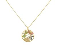 ZFHTJEKNCS Moonlight Lotus Pond Necklace with Dragonfly Butterfly, Pendant Jewelry, Explosion Style Nature Inspired Accessories