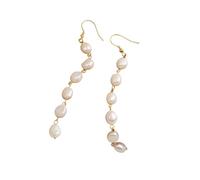 ZFHTJEKNCS Natural Freshwater Pearl Earrings For Women Luxury Long Earrings Female Party Fashion Jewelry