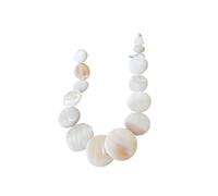 ZFHTJEKNCS Natural shell round necklace ins vacation beach style versatile collarbone chain