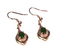 ZFHTJEKNCS Natural Stone Jade Minimalist Elegance Geometric Earrings For Women Christmas