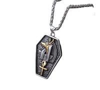 ZFHTJEKNCS Never Fade Egyptian God Talisman Pendant Men Women Necklace Egypt God of Magic Wisdom Thoth Ibis-head Amulet Gifts