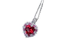 ZFHTJEKNCS New in gorgeous luxury heart-shaped pendant necklace light luxury high-end dinner wedding