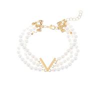 ZFHTJEKNCS New Multi-Layer Pearl Jewelry Women's Ins Style European and American Creative Design V-Collar Bracelet