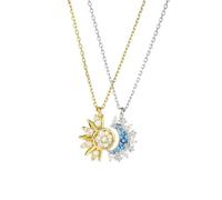 ZFHTJEKNCS New Stainless Steel Magnetic Sun Moon Couple Necklace Fashion Chain for Men and Women Good Friend Gifts Trend Jewelry