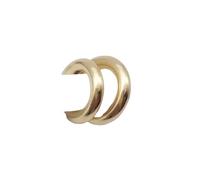 ZFHTJEKNCS Nuevo clip de oreja de metal perforado falso único de moda cartílago circular asimétrico para mujer joyería de moda regalo ear cuff chica
