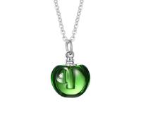 ZFHTJEKNCS Openable Bottle Glass Locked Necklace Pendant Apple Shape Cremation Keepsake Memorial Jewelry Urn for Human and Pet