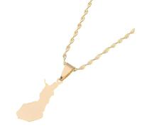 ZFHTJEKNCS Pendant Necklaces for Women Maps Chain Jewelry