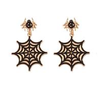 ZFHTJEKNCS Personality Cute Pumpkin Ghost Necklace Tassel Dripping Oil Collarbone Chain Jewelry Set Literature Vintage Earring Halloween
