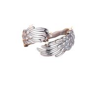 ZFHTJEKNCS Personalized Creative Guardian Angel Wings Hug Opening Ring Lady Retro Punk Hip Hop Lucky Jewelry Party Mother Gift Accessories
