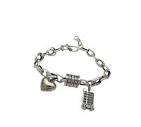 ZFHTJEKNCS Pulsera tailandesa para mujer 2023 Nueva joyería de moda Vintage Geométrica Corazón Amor Lucky Punk