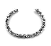 ZFHTJEKNCS Punk Woven Chain Open Cuff Bracelet Bangle for Women Men Stainless Steel Silver Color Vintage Wristband Hand Chain Gift