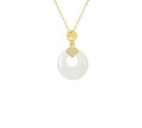 ZFHTJEKNCS Ruyi Peace Pendant Necklace Chinese Style 2024 Arrivals Gift for Girlfriend and Mom Pendant Beloved Lucky Charm
