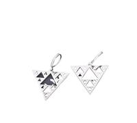 ZFHTJEKNCS Sacred Geometry Earring Triangle Hoop Earrings Science Math Fractal for Men and Women