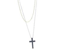 ZFHTJEKNCS same cross pendant double layer necklace