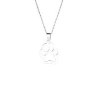 ZFHTJEKNCS Stainless Dog Cat Necklace For Women Jewelry Accessories Animal Paw Pet Bear Crown Bull Choker Necklace Pendant Footprints New