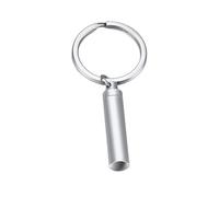 ZFHTJEKNCS Stainless Steel Cylinder Urn Keychain for Men Women Bottle Hanging Pills Cremation Memorial Urn Jewelry for Ashes Time Capsule