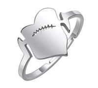 ZFHTJEKNCS Stainless Steel Love Heart Finger Rings For Women Broken Heart Arrow Love Forever Adjustable Ring Bgaue