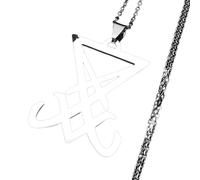 ZFHTJEKNCS Stainless Steel Necklace Men Seal Hidden Devil Necklace