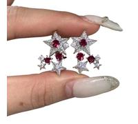 ZFHTJEKNCS Starlight sparkling pentagram star earrings for women dreamy exquisite earings wedding