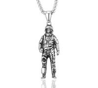 ZFHTJEKNCS Step into the source of goods Stainless Steel Vintage Men's Necklace Personalized Titanium Steel