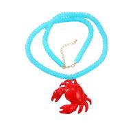 ZFHTJEKNCS Summer New Beach Ocean Style Red Crab Women's Pendant Necklace Hip Hop Accessories Party Accessories