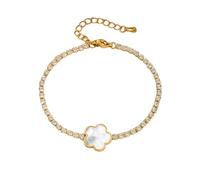 ZFHTJEKNCS Tennis Bracelet for Women, Cubic Zirconia Butterfly Tree Of Life Bracelet, Stainless Steel Jewelry