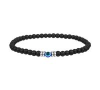 ZFHTJEKNCS Trendy Obsidian Hematite Natural Tiger Eye Stone Beads Bracelet Evil Eye Bracelet for Men Jewelry Health Balance Yoga Bangle