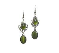 ZFHTJEKNCS Victoria Carved Water Drop Earring,Gothic,Vintage,Mystery,Green,Witch,Pagan,Celtic,Ear Hook For Women Girl