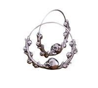 ZFHTJEKNCS Viking Skull Hoop Earrings Creative Fashion Stainless Steel Men and Women with The Same Earrings Accessories