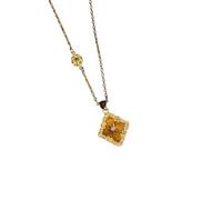 ZFHTJEKNCS Viral Old Money Style Clover Pendant Necklace Light Luxury Versatile Drop-Ship