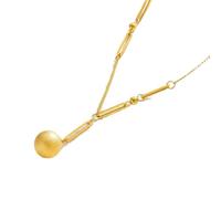 ZFHTJEKNCS We Will Grind to Meet Your Needs, Sandblasted Small Gold Ball and Elegant Necklace, Women's Collarbone Chain,
