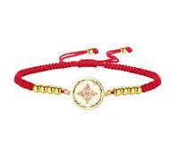 ZFHTJEKNCS Witch Knot and Christmas Wreath Women Bracelet Adjustable Rope Chain Stainless Steel Charm Wicca New Year Gift