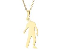 ZFHTJEKNCS Zombie Halloween Pendant Necklaces Walking Dead Zombie Corpse Necklaces Stainless Steel Necklace Horrible Party