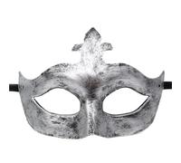 ZFIHAV 4PC Masquerade Mask Vintage Prince Antique Copper Half Face Retro Crown Masks Women Party Decoration(Silver style 9)