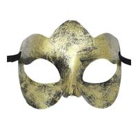 ZFIHAV 4PC Masquerade Mask Vintage Prince Antique Copper Half Face Retro Crown Masks Women Party Decoration(Gold style 7)