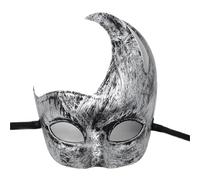 ZFIHAV 4PC Masquerade Mask Vintage Prince Antique Copper Half Face Retro Crown Masks Women Party Decoration(Silver style 13)