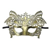 ZFIHAV 4PC Masquerade Mask Vintage Prince Antique Copper Half Face Retro Crown Masks Women Party Decoration(Gold style 15)