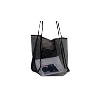 ZFIHAV Beach Bag Women Mesh Beach Travel Shoulder Bag Large Capacity Casual Totes for Holding Handbag Shopping(Black)