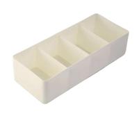 ZFIHAV Drawer Organisers 3 Pcs Plastic Desktop Storage Box Multipurpose Removable Partitions Divided Drawer Storage Box Tableware Storage(White)