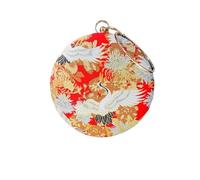 ZFIHAV Embroidery Evening Bag Retro Embroidery Handbag Classical Floral Round Evening Bag For Woman Clutch Wedding Purse Party Banquet Flower For Women(Red)