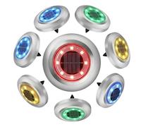 ZFITEI Solar Lights Outdoor Garden,8 Pack Waterproof Solar Ground Lights for Lawn Pathway Yard Landscape Walkway(Multicolor)