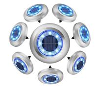 ZFITEI Solar Lights Outdoor Garden,8 Pack Waterproof Solar Ground Lights for Lawn Pathway Yard Landscape Walkway(Blue White)