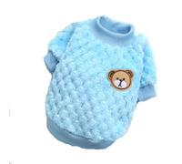 ZFLBDBG Pet clothes And Winter Dog Clothes, Supplies, Fleece French Bulldog Cat Plaid Clothes-285 Pineapple Lattice Sky Blue Bottom Bear-2xl (bust 58 Back Length 40cm)