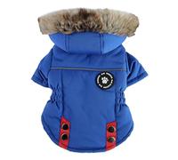 ZFLBDBG Pet clothes Chest Back Clothing Cotton Coat Autumn And Winter Dog Puppy Clothes-dz273 Blue-s
