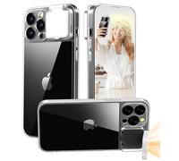 ZFMF Selfie Light for iPhone 16 Pro Max Case with LED Built-in Light-Up Fill Light Rechargeable for TIK Tok/Stream/Makeup/Live/Video- Selfie (2 Models, 3 Level Brightness) Crystal Clear