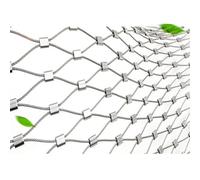 Zfmnoyev Flexible Cable Wire Rope Mesh, Stainless Steel Woven Wire Mesh with Snap, Impact Resistance Safety Netting, Fall Protection Fence, Balcony Protection Fence (Color : 2mm, Size : 1x10m)